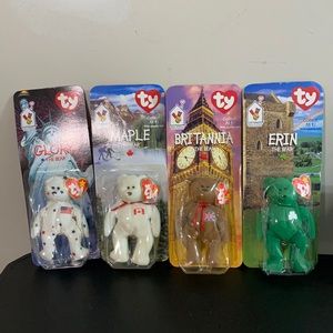 $5 SALE—Ty 4-Country McDonald’s Beanies—USA, Canada, Great Britain, Ireland